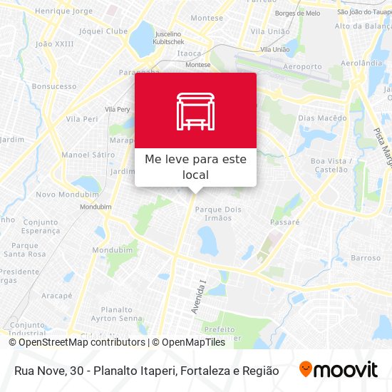 Rua Nove, 30 - Planalto Itaperi mapa