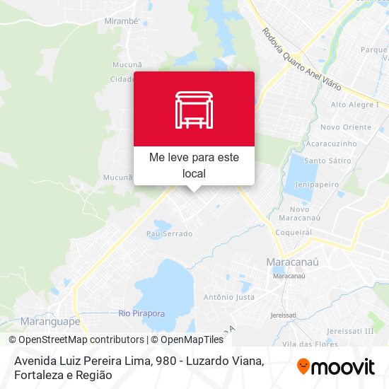 Avenida Luiz Pereira Lima, 980 - Luzardo Viana mapa