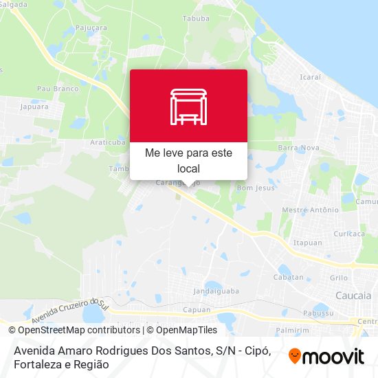 Avenida Amaro Rodrigues Dos Santos, S / N - Cipó mapa
