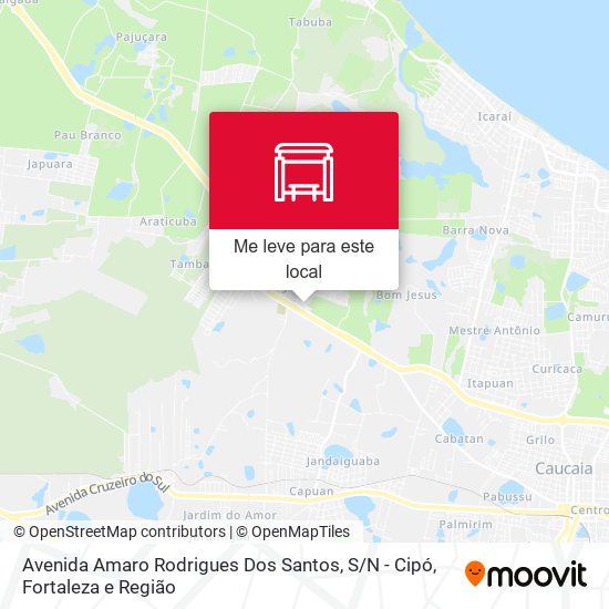 Avenida Amaro Rodrigues Dos Santos, S / N - Cipó mapa