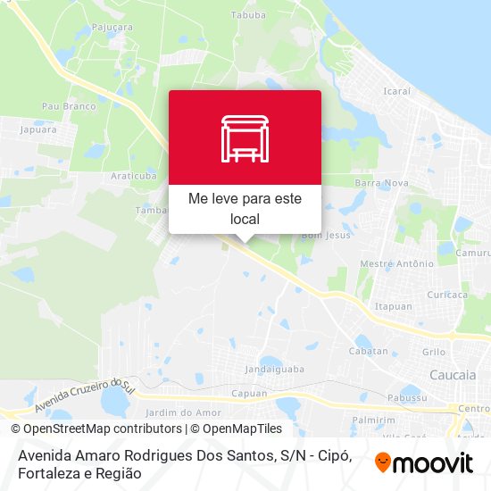 Avenida Amaro Rodrigues Dos Santos, S / N - Cipó mapa