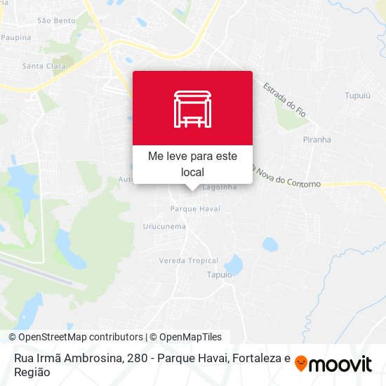 Rua Irmã Ambrosina, 280 - Parque Havai mapa