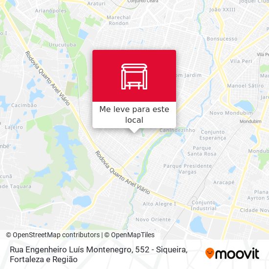 Rua Engenheiro Luís Montenegro, 552 - Siqueira mapa