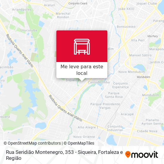 Rua Seridião Montenegro, 353 - Siqueira mapa