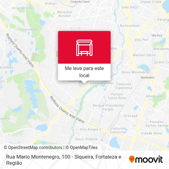 Rua Mario Montenegro, 100 - Siqueira mapa