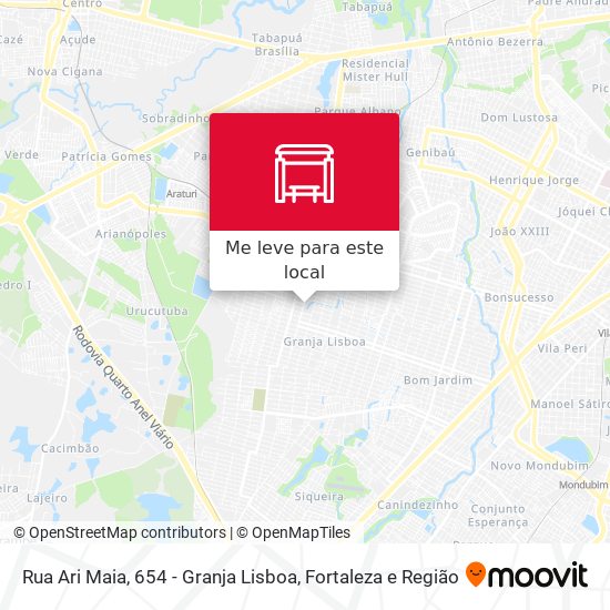 Rua Ari Maia, 654 - Granja Lisboa mapa