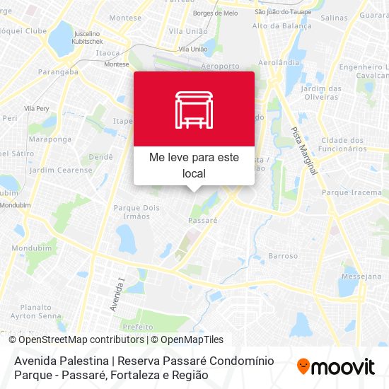 Avenida Palestina | Reserva Passaré Condomínio Parque - Passaré mapa