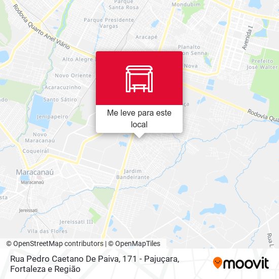 Rua Pedro Caetano De Paiva, 171 - Pajuçara mapa