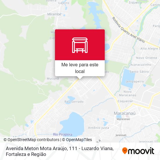 Avenida Meton Mota Araújo, 111 - Luzardo Viana mapa