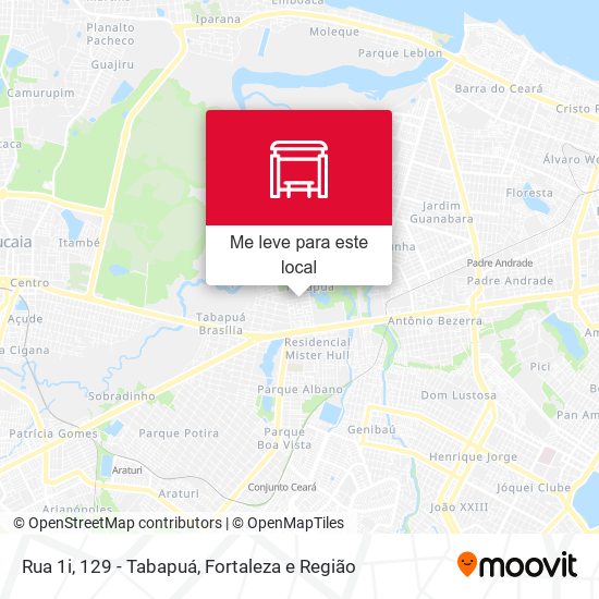 Rua 1i, 129 - Tabapuá mapa