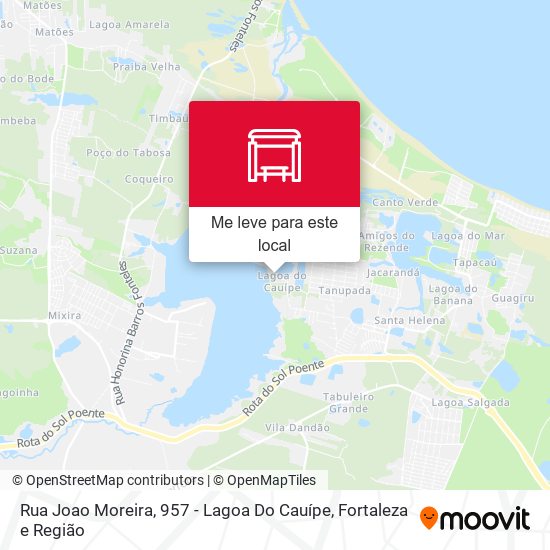Rua Joao Moreira, 957 - Lagoa Do Cauípe mapa