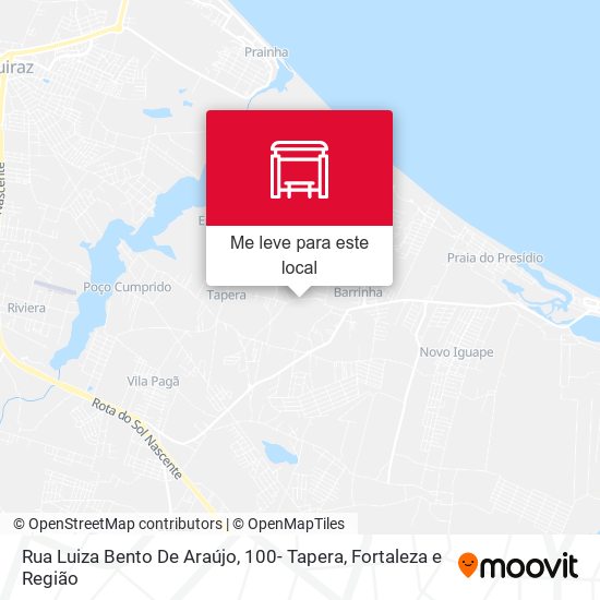 Rua Luiza Bento De Araújo, 100- Tapera mapa