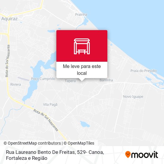 Rua Laureano Bento De Freitas, 529- Canoa mapa
