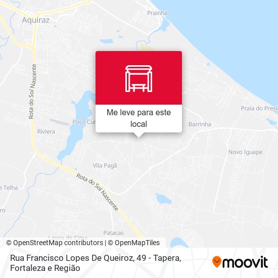 Rua Francisco Lopes De Queiroz, 49 - Tapera mapa