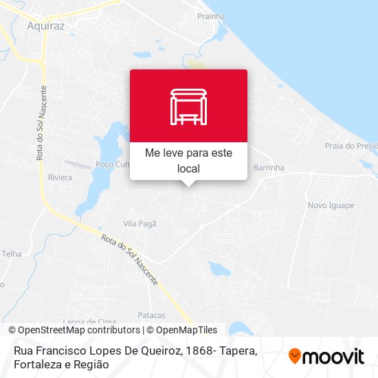 Rua Francisco Lopes De Queiroz, 1868- Tapera mapa