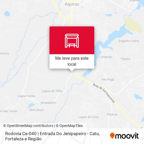 Rodovia Ce-040 | Entrada Do Jenipapeiro - Catu mapa