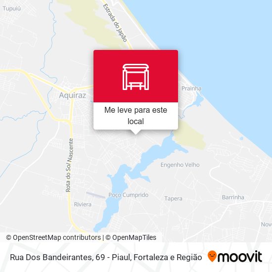Rua Dos Bandeirantes, 69 - Piaul mapa