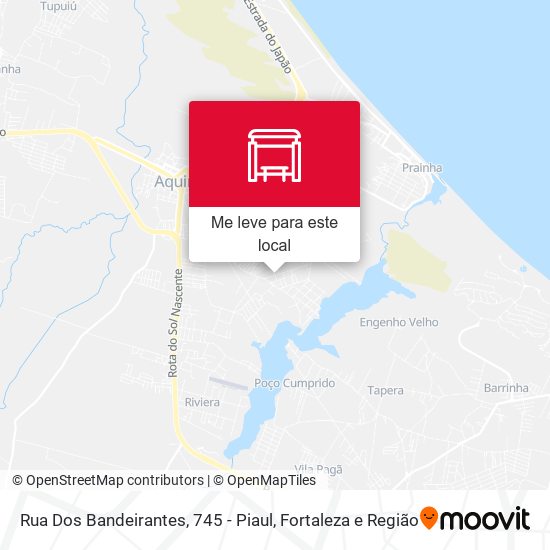 Rua Dos Bandeirantes, 745 - Piaul mapa