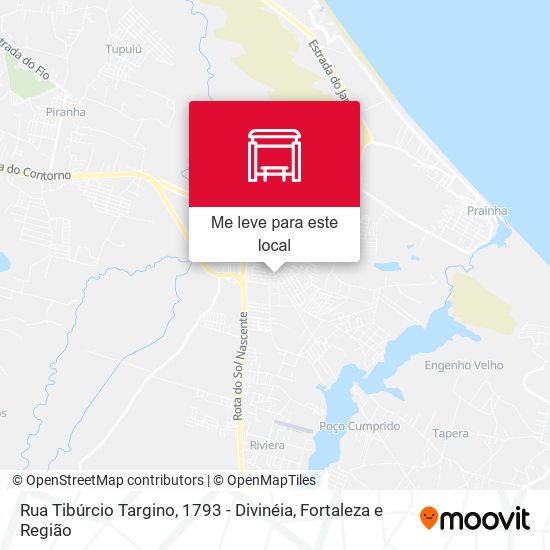 Rua Tibúrcio Targino, 1793 - Divinéia mapa