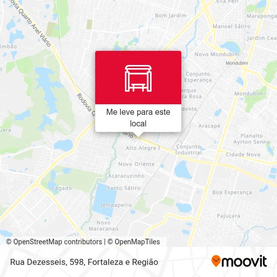 Rua Dezesseis, 598 mapa