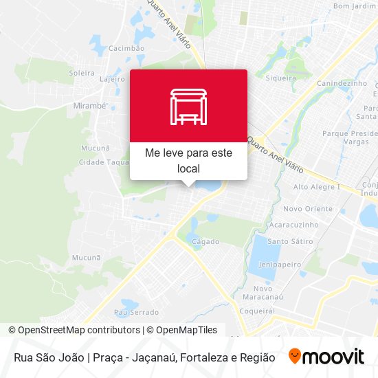 Rua São João | Praça - Jaçanaú mapa