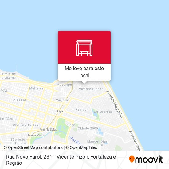 Rua Novo Farol, 231 - Vicente Pizon mapa