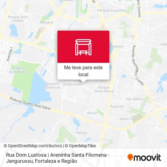 Rua Dom Lustosa | Areninha Santa Filomena - Jangurussu mapa