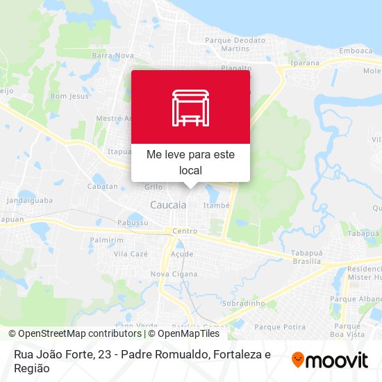 Rua João Forte, 23 - Padre Romualdo mapa