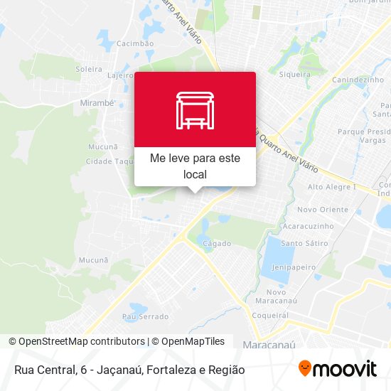 Rua Central, 6 - Jaçanaú mapa