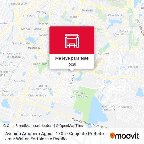 Avenida Araquém Aguiar, 170a - Conjunto Prefeito José Walter mapa
