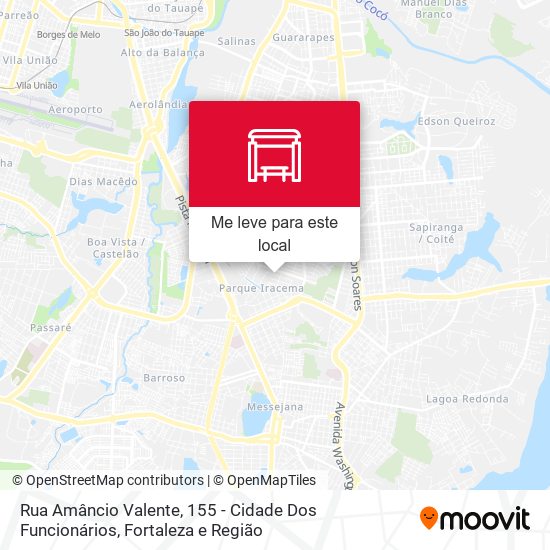 Rua Amâncio Valente, 155 - Cidade Dos Funcionários mapa