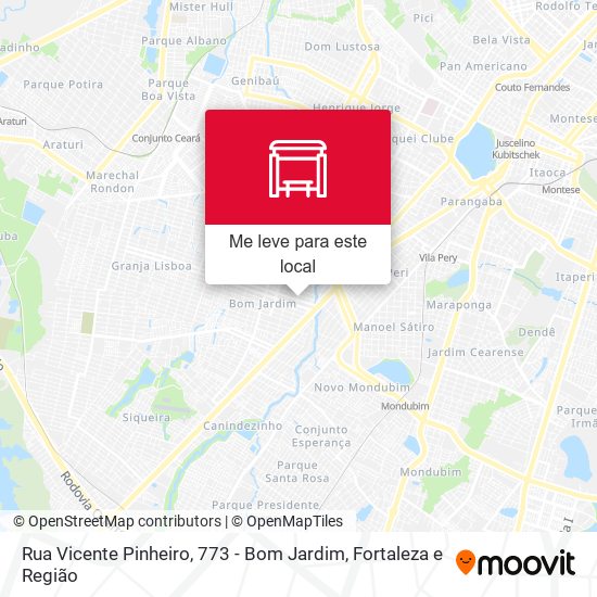 Rua Vicente Pinheiro, 773 - Bom Jardim mapa
