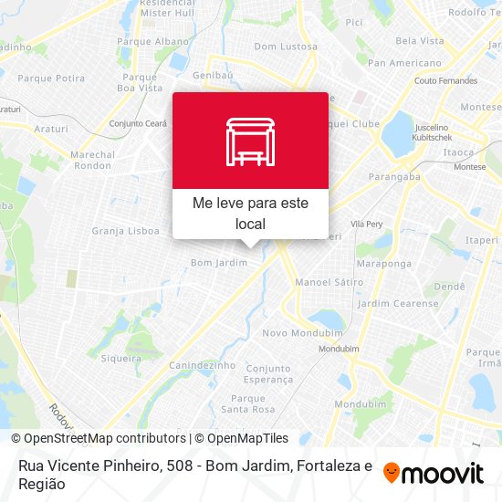 Rua Vicente Pinheiro, 508 - Bom Jardim mapa
