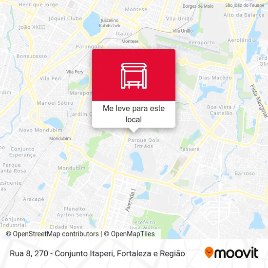 Rua 8, 270 - Conjunto Itaperi mapa