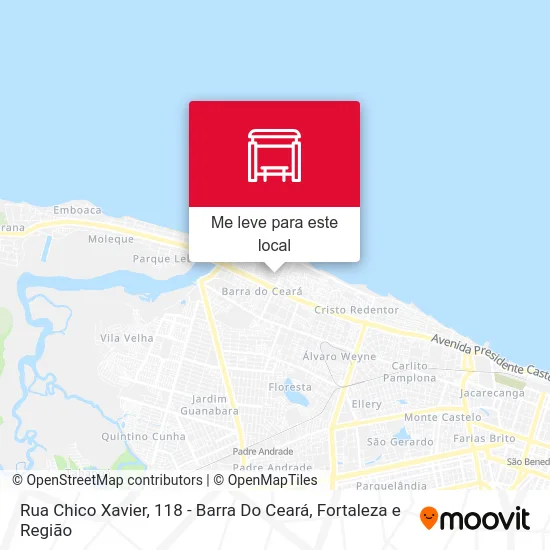 Rua Chico Xavier, 118 - Barra Do Ceará mapa