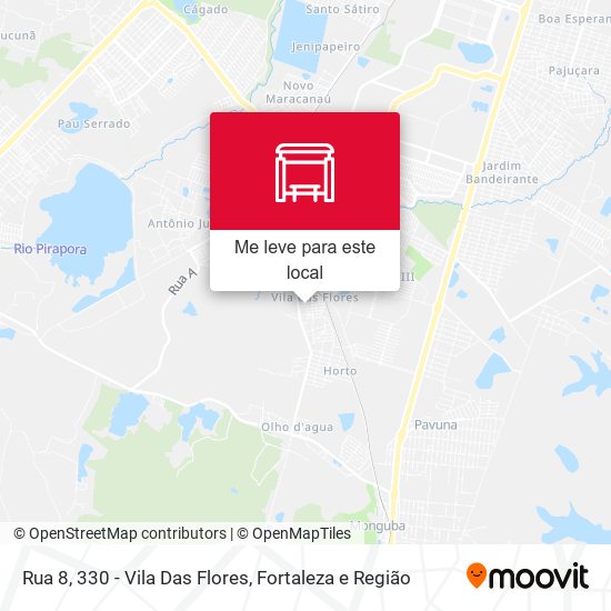 Rua 8, 330 - Vila Das Flores mapa