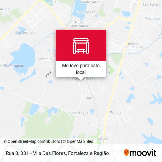 Rua 8, 331 - Vila Das Flores mapa