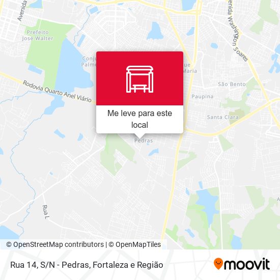 Rua 14, S/N - Pedras mapa