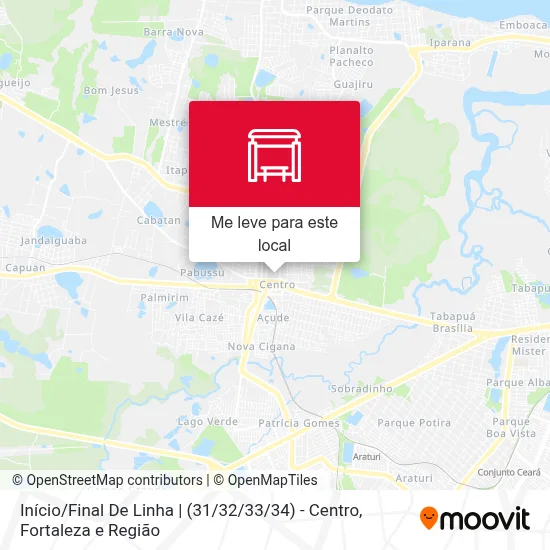 Início / Final De Linha | (31 / 32 / 33 / 34) - Centro mapa