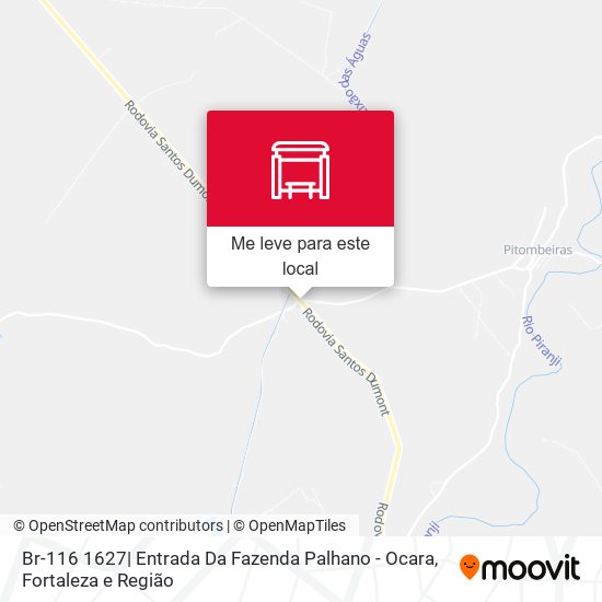 Br-116 1627| Entrada Da Fazenda Palhano - Ocara mapa