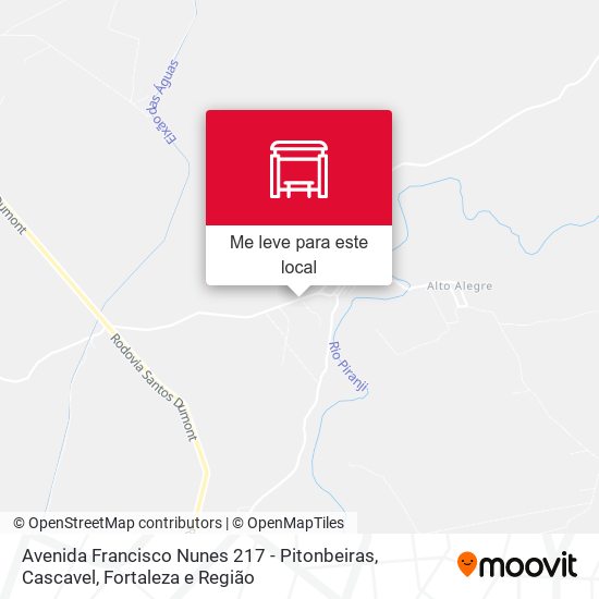 Avenida Francisco Nunes 217 - Pitonbeiras, Cascavel mapa