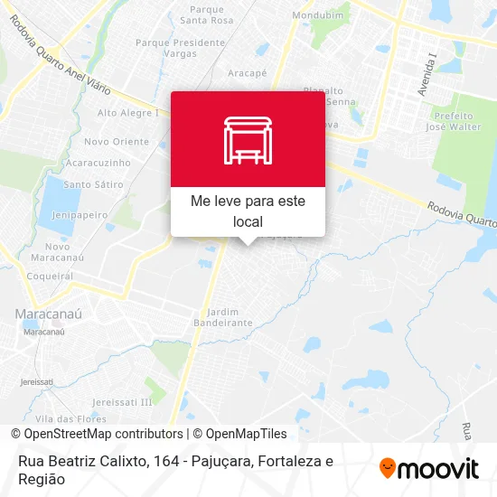 Rua Beatriz Calixto, 164 - Pajuçara mapa
