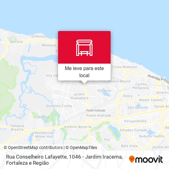 Rua Conselheiro Lafayette, 1046 - Jardim Iracema mapa