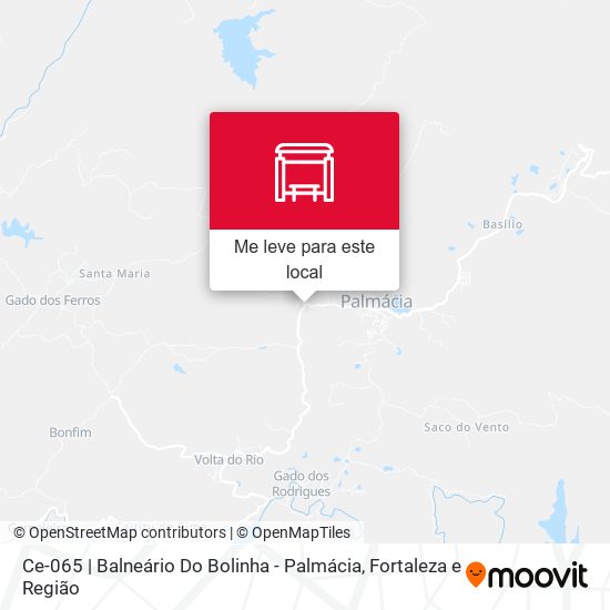 Ce-065 | Balneário Do Bolinha - Palmácia mapa