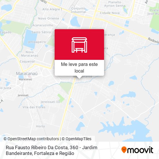 Rua Fausto Ribeiro Da Costa, 360 - Jardim Bandeirante mapa