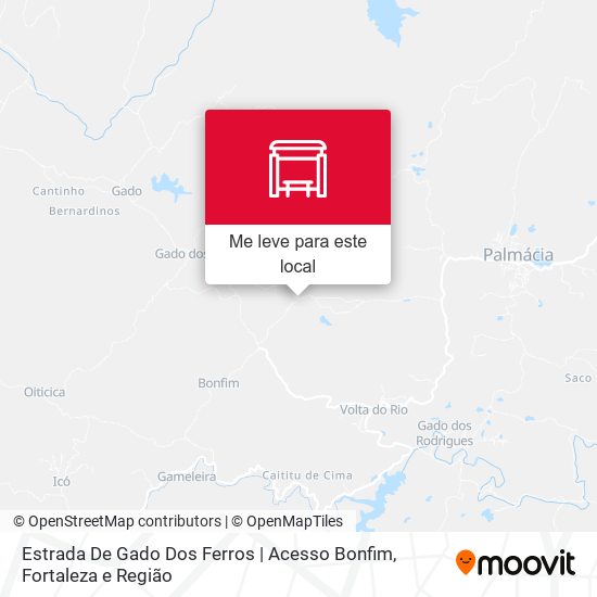 Estrada De Gado Dos Ferros | Acesso Bonfim mapa