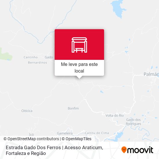 Estrada Gado Dos Ferros | Acesso Araticum mapa