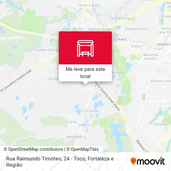 Rua Raimundo Timóteo, 24 - Toco mapa