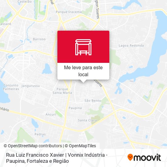 Rua Luiz Francisco Xavier | Vonnix Indústria - Paupina mapa