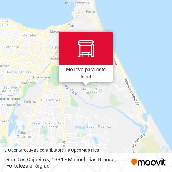 Rua Dos Cajueiros, 1381 - Manuel Dias Branco mapa